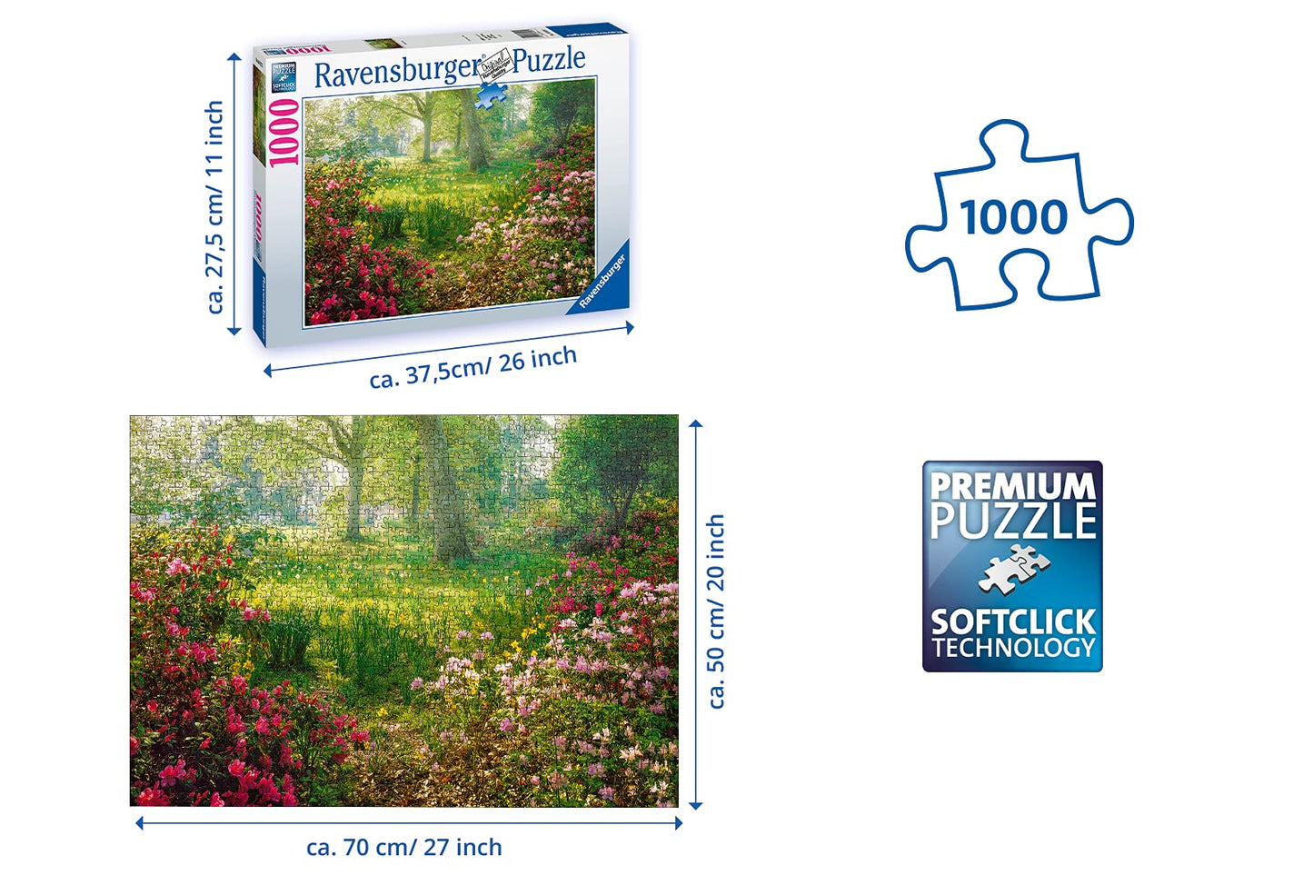 Puzzle Ravensburger 1000 piese - Flori - Puzzle pentru adulți și copii de peste 14 ani, [Exclusiv pe Amazon]