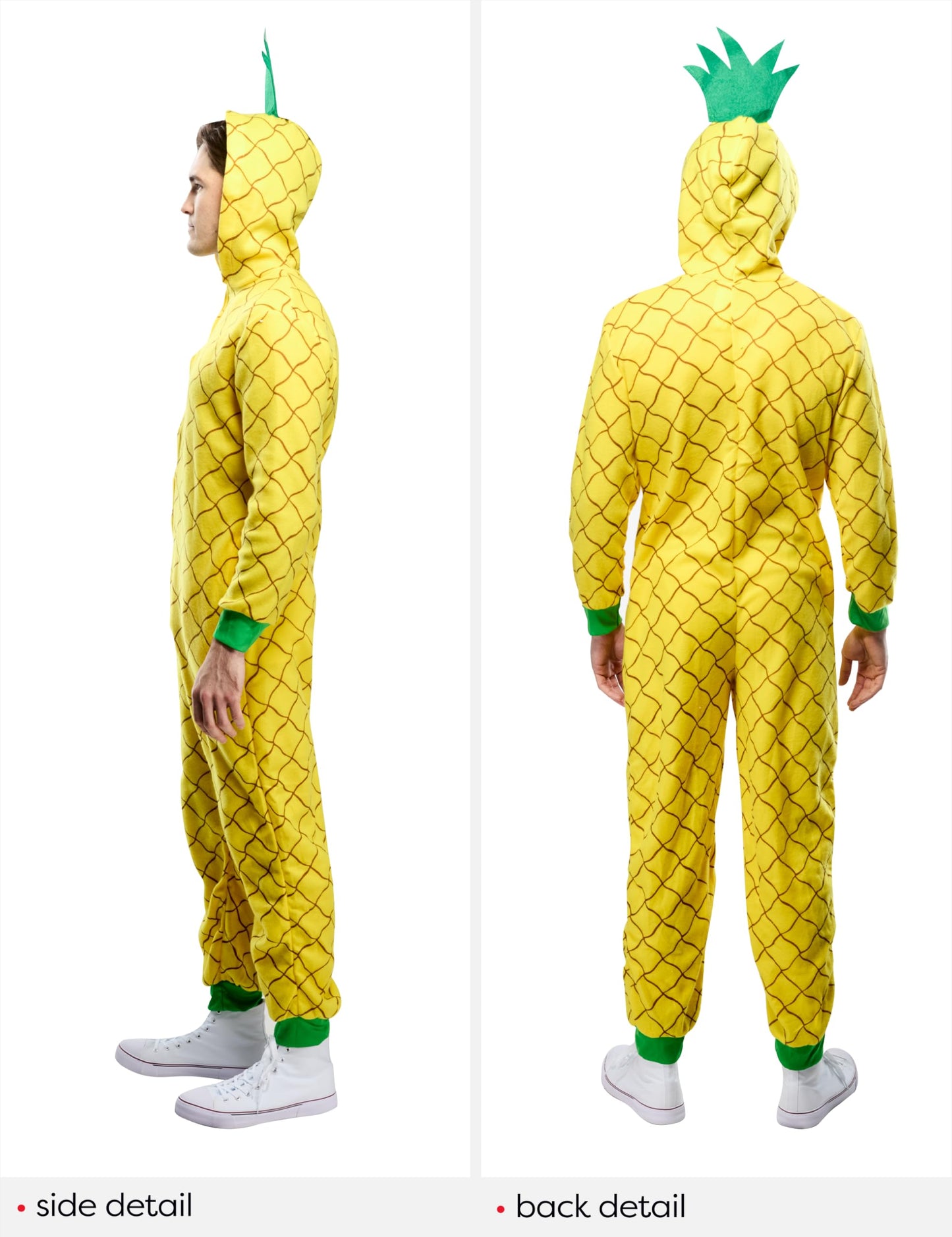 Rubie's Costum Ananas jumpsuit cu gluga, marime unica