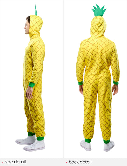 Rubie's Costum Ananas jumpsuit cu gluga, marime unica