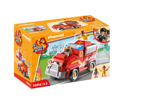 PLAYMOBIL 70914 Rață de Urgență Masina de Pompieri cu Lumină și Sunet