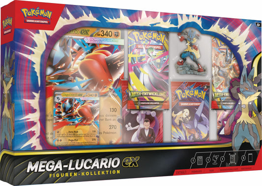Pokémon TCG Colecție Mega Lucario-ex, 5 boostere