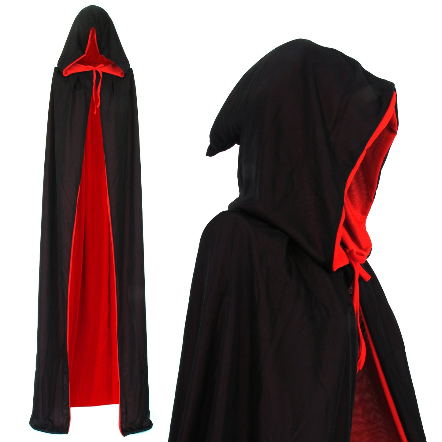 Papapanda Pelerină vampir negru/roșu, adult, 170 cm
