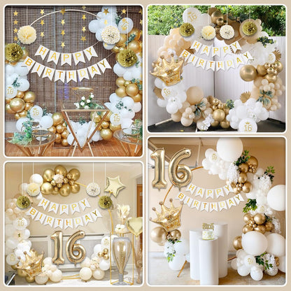 KISPATTI Set decoratiuni aniversare 16 ani, 62 buc