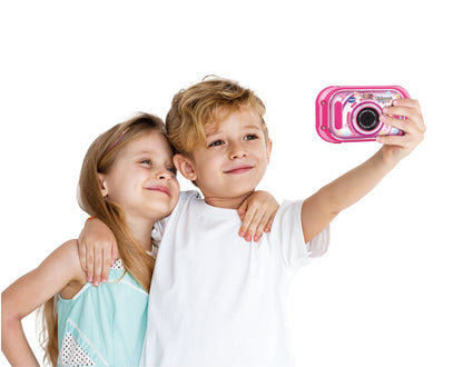 VTech KidiZoom Touch 5.0 roz – Cameră pentru copii cu touchscreen, funcții selfie și video, efecte și jocuri – Pentru copii de 5-12 ani