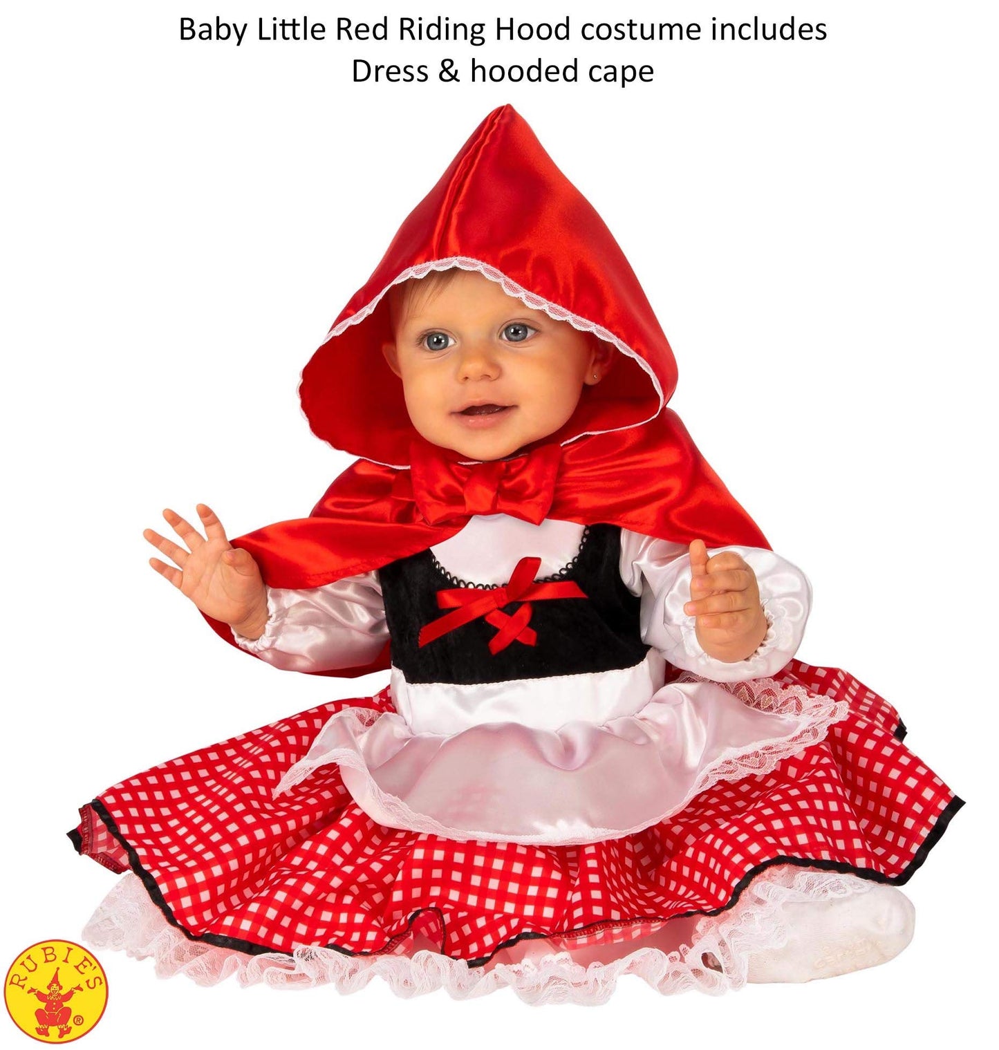 Rubies Costum Scufița Roșie, rochie + pelerină, 1-2 ani