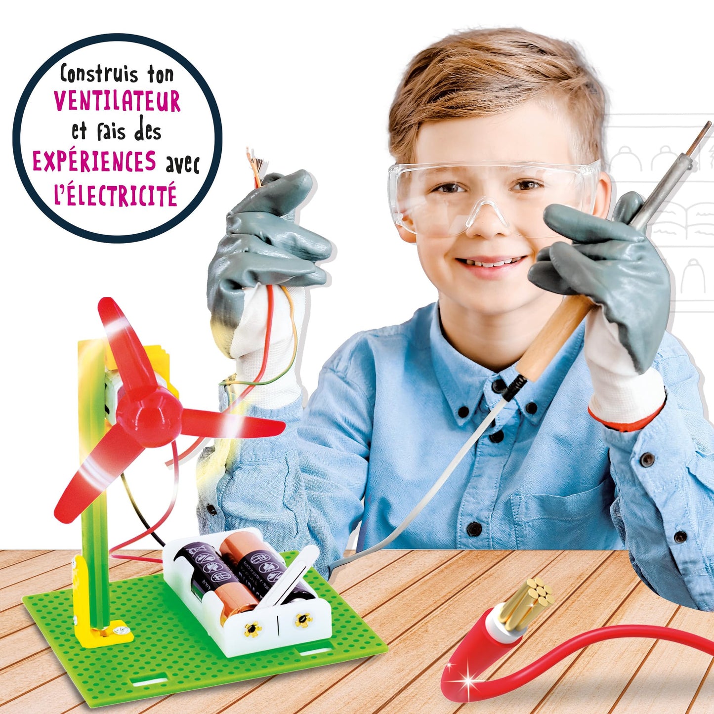 Descoperirea electricității – Set științific – I'm a Genius Pocket – Componente sigure
