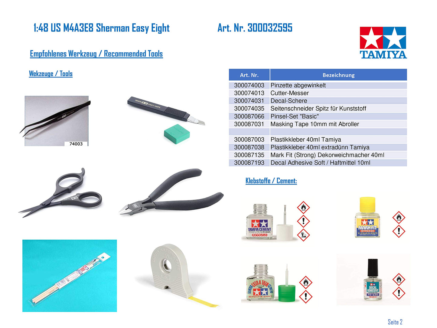 TAMIYA 32595 - 1:48 US M4A3E8 Sherman Easy Eight, Tanc kit plastic necolorat pentru modelism, hobby și bricolaj