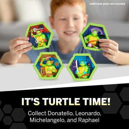 WOW! PODS - Figurina Bobble-head 4D Ninja Turtles Michelangelo, Colectionabile Unic, Se Expune pe Perete sau Pe Raft, Serie 1 nr. 432