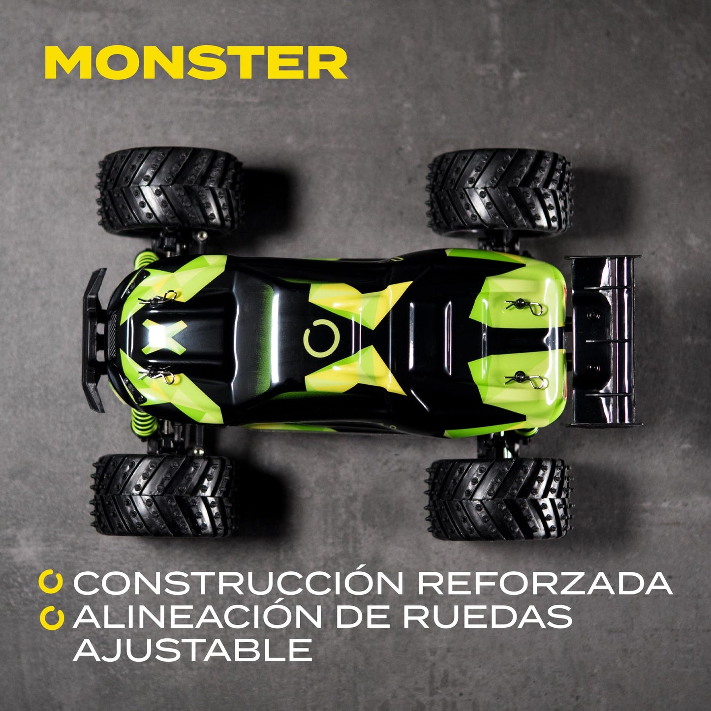 Overmax X-Monster 3.0 Mașină RC 4x4, 45 km/h, Mărime Mare 1:18, 2 Baterii 850 mAh, 100m Rază de Acțiune, Suspensie Independentă, Certificat TUV (X-Monster)