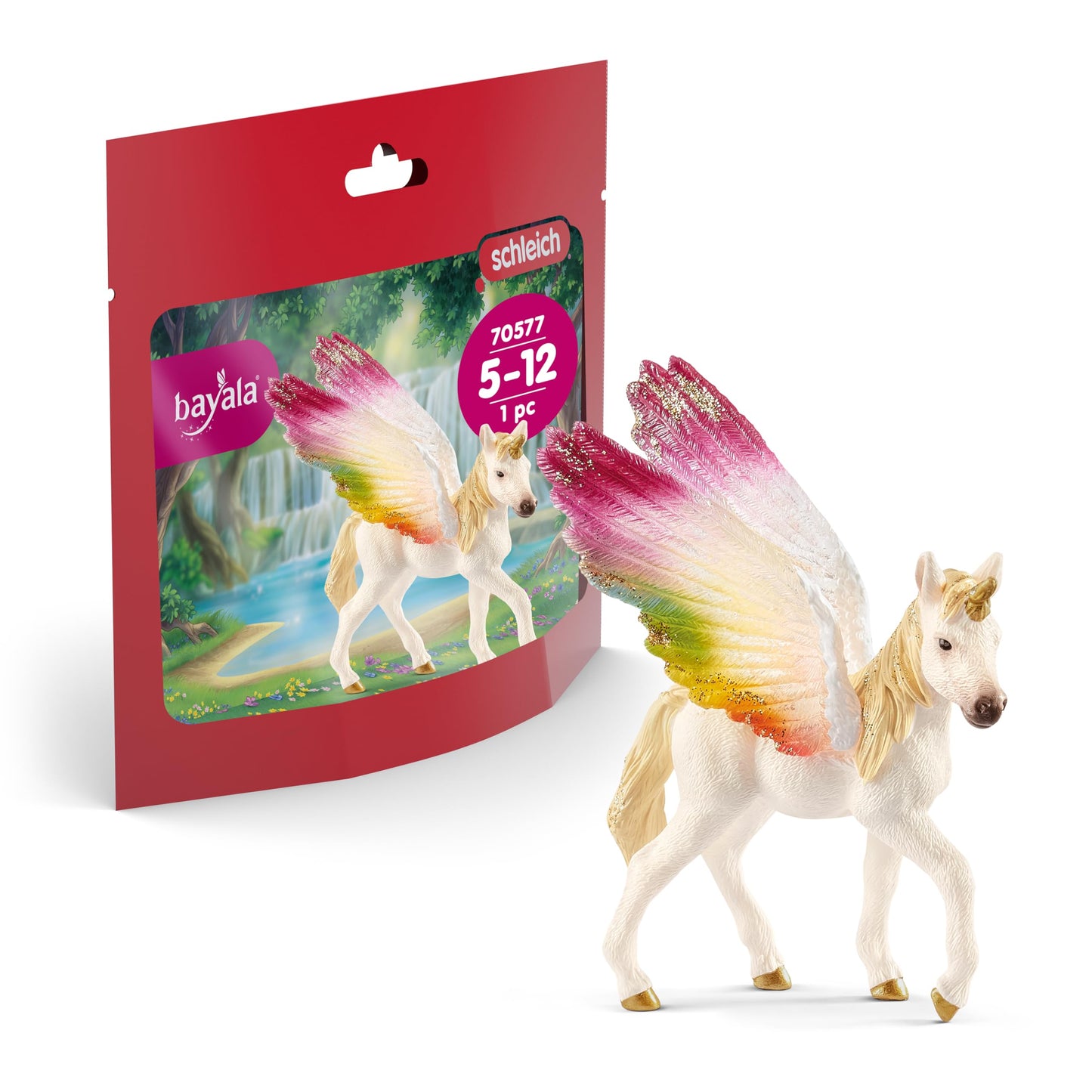 Schleich Bayala 70577 Manz Unicorn Curcubeu cu aripi, 5+ ani