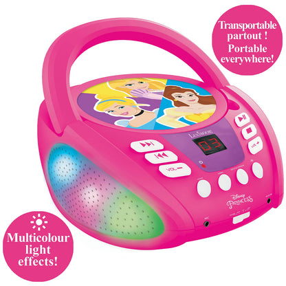 Lexibook RCD109DP CD Player Bluetooth Disney Printese, roz