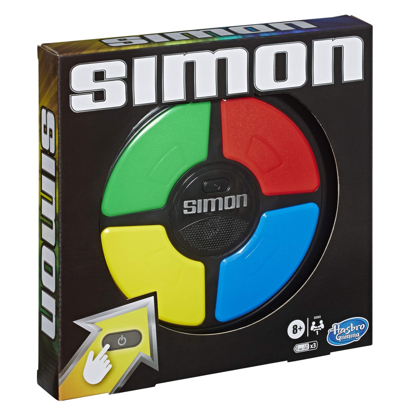 Hasbro Simon, Joc de Memorie Electronic Portabil cu Sunete și Lumini pentru Copii de Peste 8 Ani, Culori Asortate