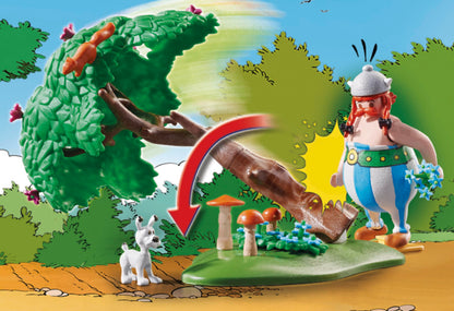PLAYMOBIL 71160 Astérix Vânătoarea Mistrețului, cu Copac Rotativ, Jucărie pentru Copii de la 5 Ani, Multicolor
