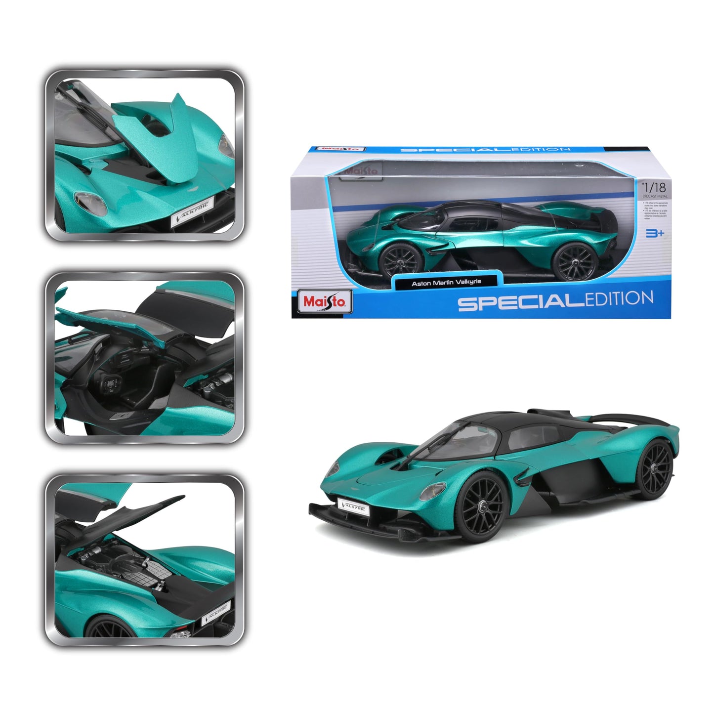 Maisto Aston Martin Valkyrie 2022 Mașinuță 1:18, verde
