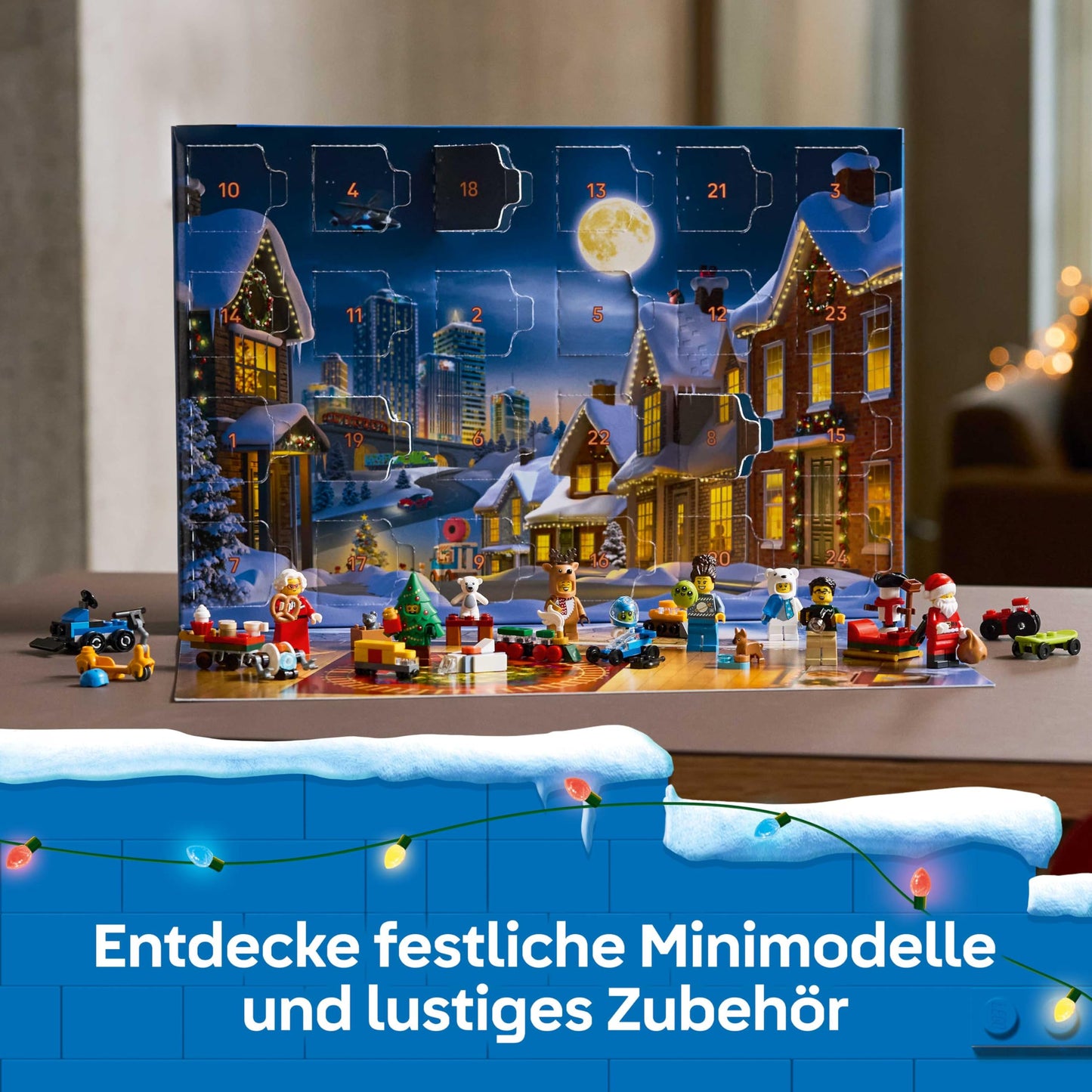 LEGO 60475 City Calendar Advent 2025, 24 surprize, 5+ ani