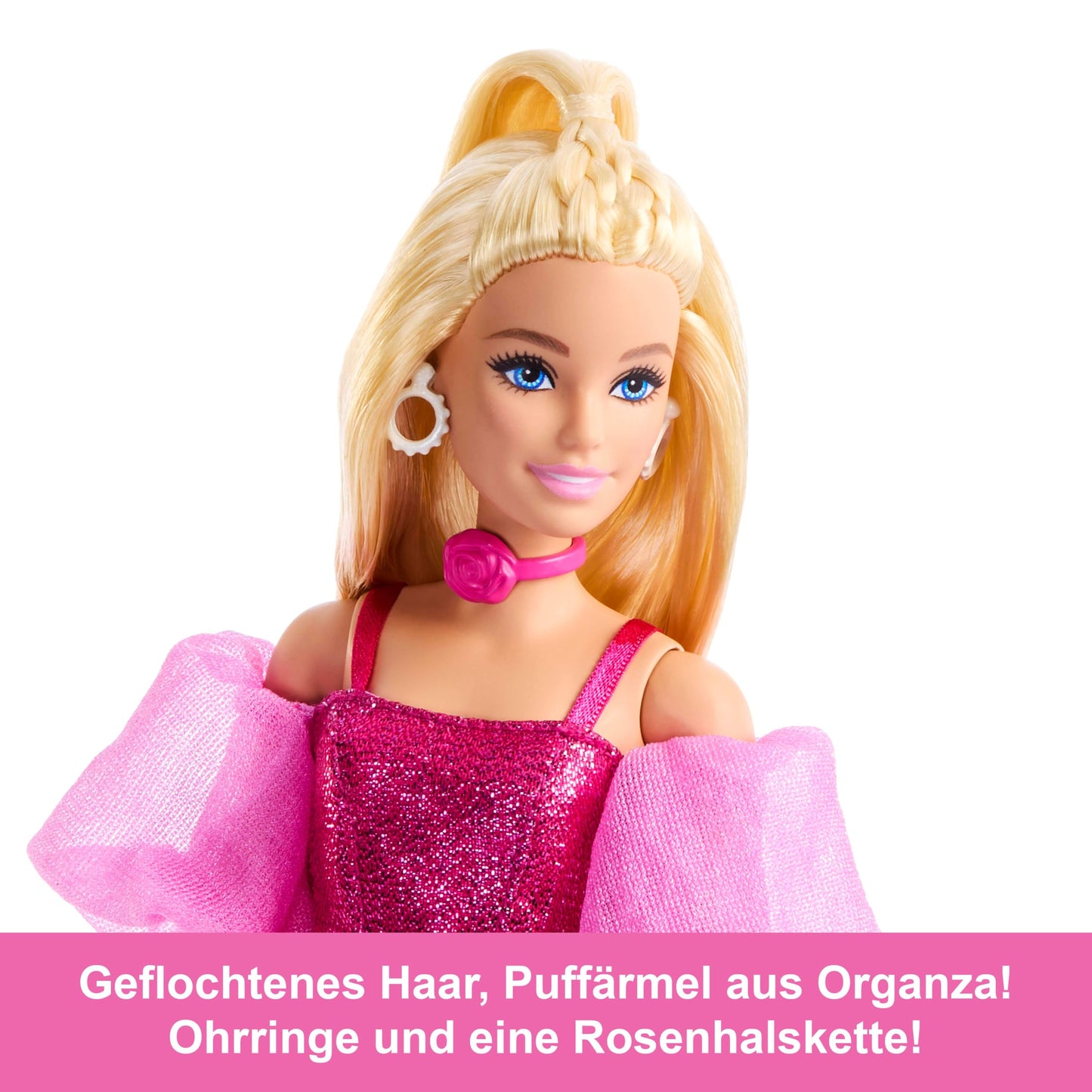 Barbie Deluxe Style Păpușă Ținută Metalizată Roz, JFP40