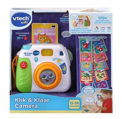 VTech - Baby Click & Camera Ready - Jucărie educativă pentru bebeluși - pentru băieți și fete - 1-3 ani - versiune olandeză