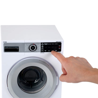 Mașină de spălat Theo Klein 9213 Bosch | 4 programe de spălare și sunete originale | Funcționează cu și fără apă | Jucărie pentru copii de la 3 ani