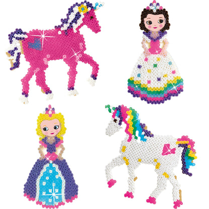 SES Creative 6216 Set de mărgele de călcat Unicorn și Prințesă Activitate manuală pentru fete 5+ ani Jucărie creativă pentru copii