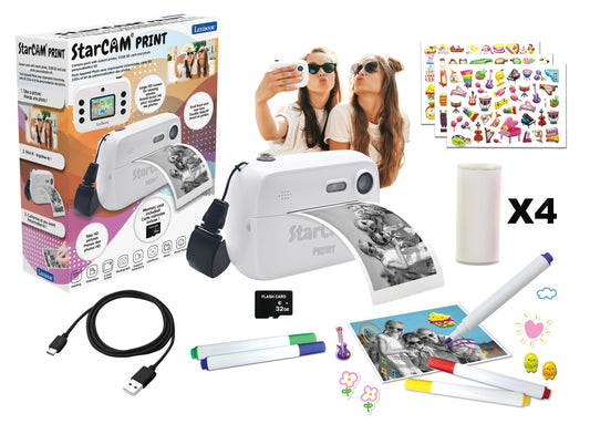 Lexibook DJ150 StarCAM Print Cameră cu imprimantă, 32GB SD