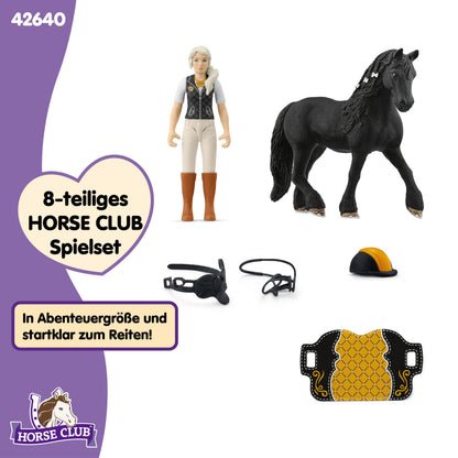 Schleich Horse Club Set de joacă cu cai Tori & Princess figurină mobilă cu cal, șa, ham și pătură pentru șa 5+ ani 8 piese