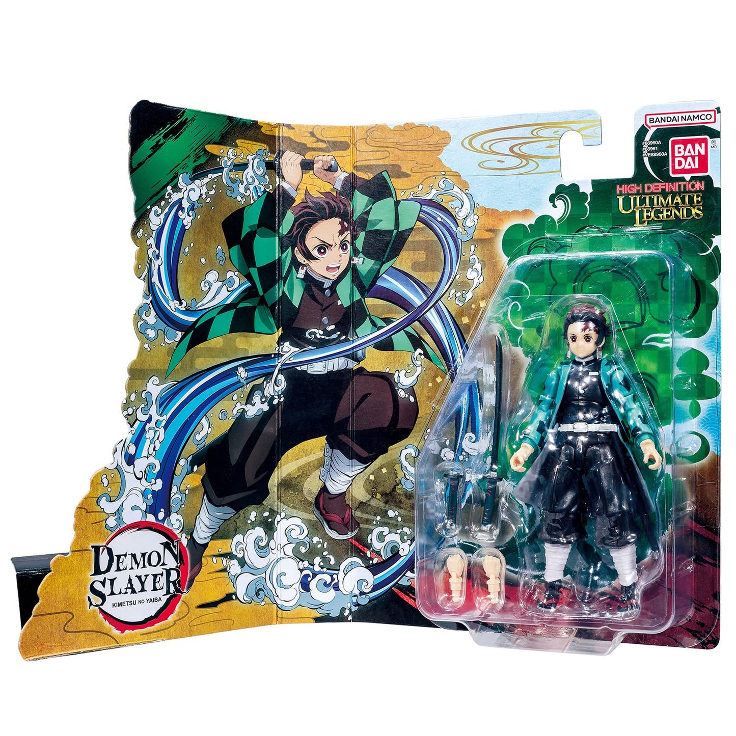 BANDAI - Ultimate Legends HD - Figurina de acțiune Demon Slayer 12 cm - Tanjiro Kamado - Licență oficială Demon Slayer - Figurina articulată Tanjiro - Jucărie pentru copii de la 4 ani - VE88961