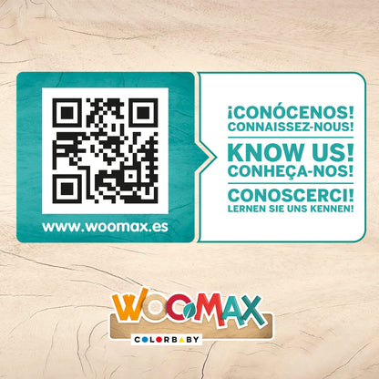 Woomax Set vase bucatarie din lemn, 12 piese, 2+ ani