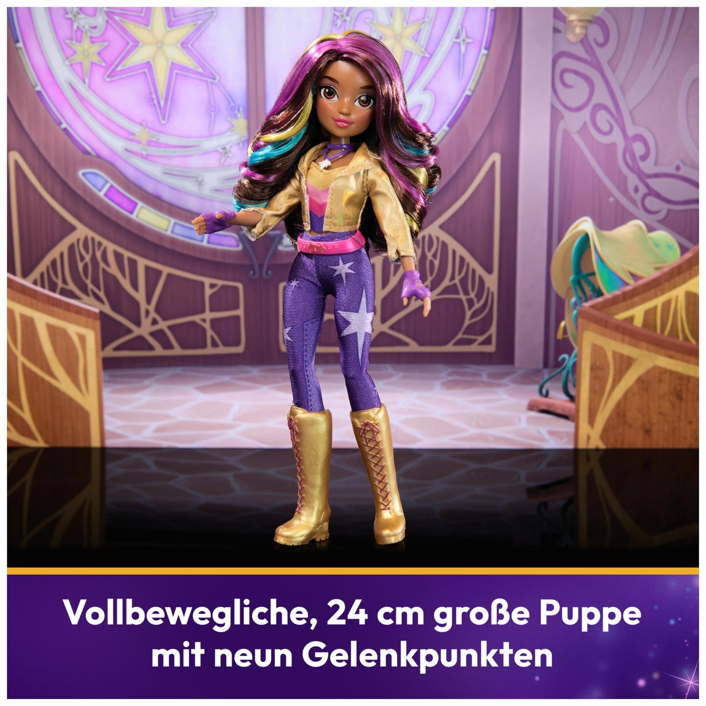 Unicorn Academy - Păpușa Sophia, originală din seria Netflix, 24 cm, cu 6 accesorii pentru jocuri imaginative, pentru copii de la 4 ani.