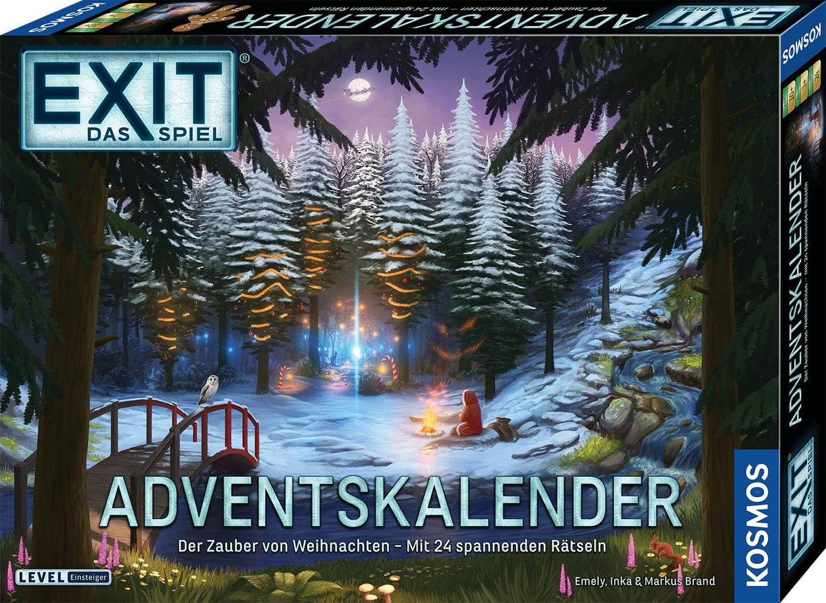 Kosmos 685348 EXIT Joc Advent Calendar Magia Crăciunului cu 24 de puzzle-uri captivante Escape Game Advent Calendar