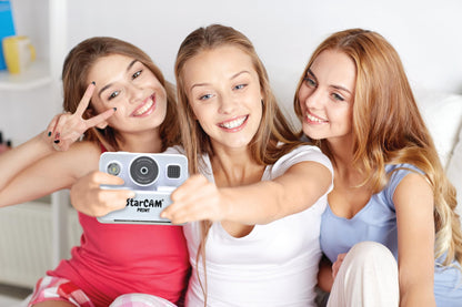 Cameră Lexibook DJ160 StarCAM Print HD cu imprimantă instant, foto, video, selfie, funcții muzicale și de joc, set de personalizare și card SD de 32GB, alb, dimensiune unică.