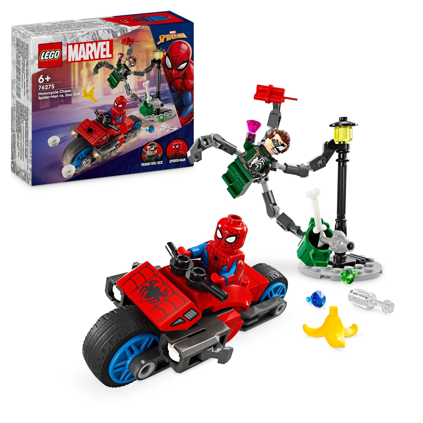 LEGO Marvel 76275 Spider-Man vs Doc Ock, 77 piese