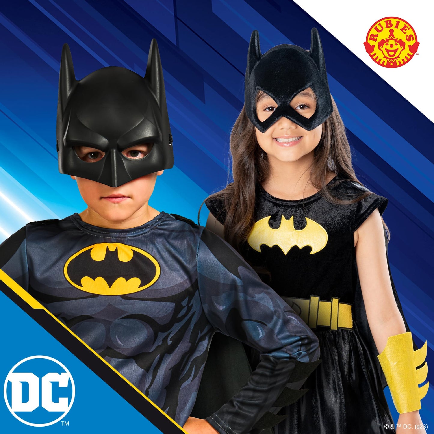 Costum Batman Rubie's 3014995-6000 pentru copii, vârsta 5-6 ani, băieți, multicolor, Halloween