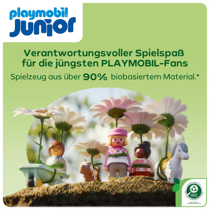 PLAYMOBIL JUNIOR Meine Mitnehm-Arche Noah Set de joacă sustenabil pentru copii de la 1 an