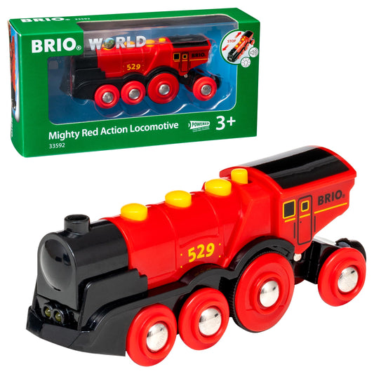 BRIO World 33592 Rote Lola locomotivă electrică - Locomotivă cu baterii cu lumină și sunet - Jucărie pentru copii recomandată de la 3 ani