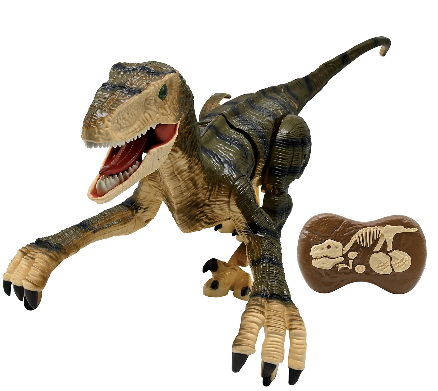 Lexibook RC Raptor Control Figurina de dinozaur controlată de la distanță cu mișcări articulate și efecte luminoase, de la 2 ani