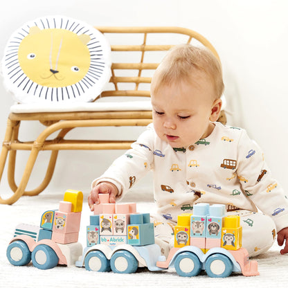 Jucărie Ecoiffier - 7918 - Tren cu animale - BB Abrick - Joc educativ - De la 12 luni - Origine Franța garantată