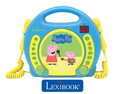 Peppa Pig - CD player Lexibook - Peppa Pig RCDK100PP cu microfon, pentru copii (Lexibook RCDK100PP)