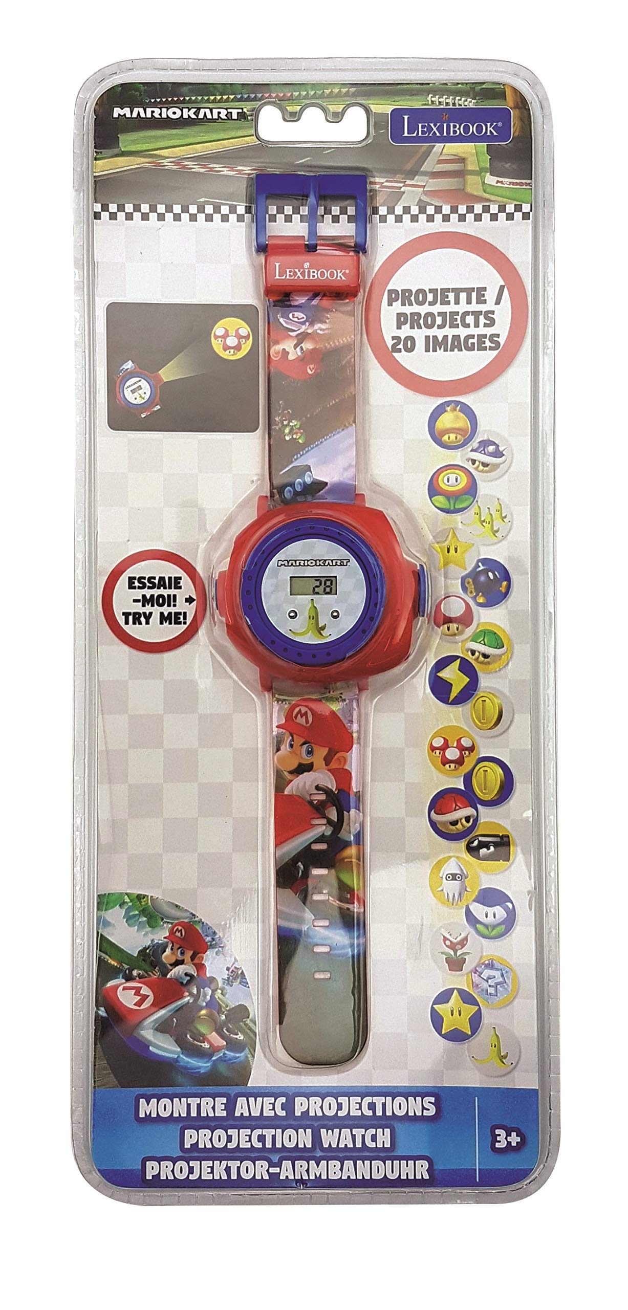 Lexibook DMW050NI Ceas Mario Kart, 20 proiecții