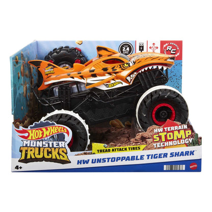 Hot Wheels Monster Truck Tiger Shark telecomanda, 1:15
