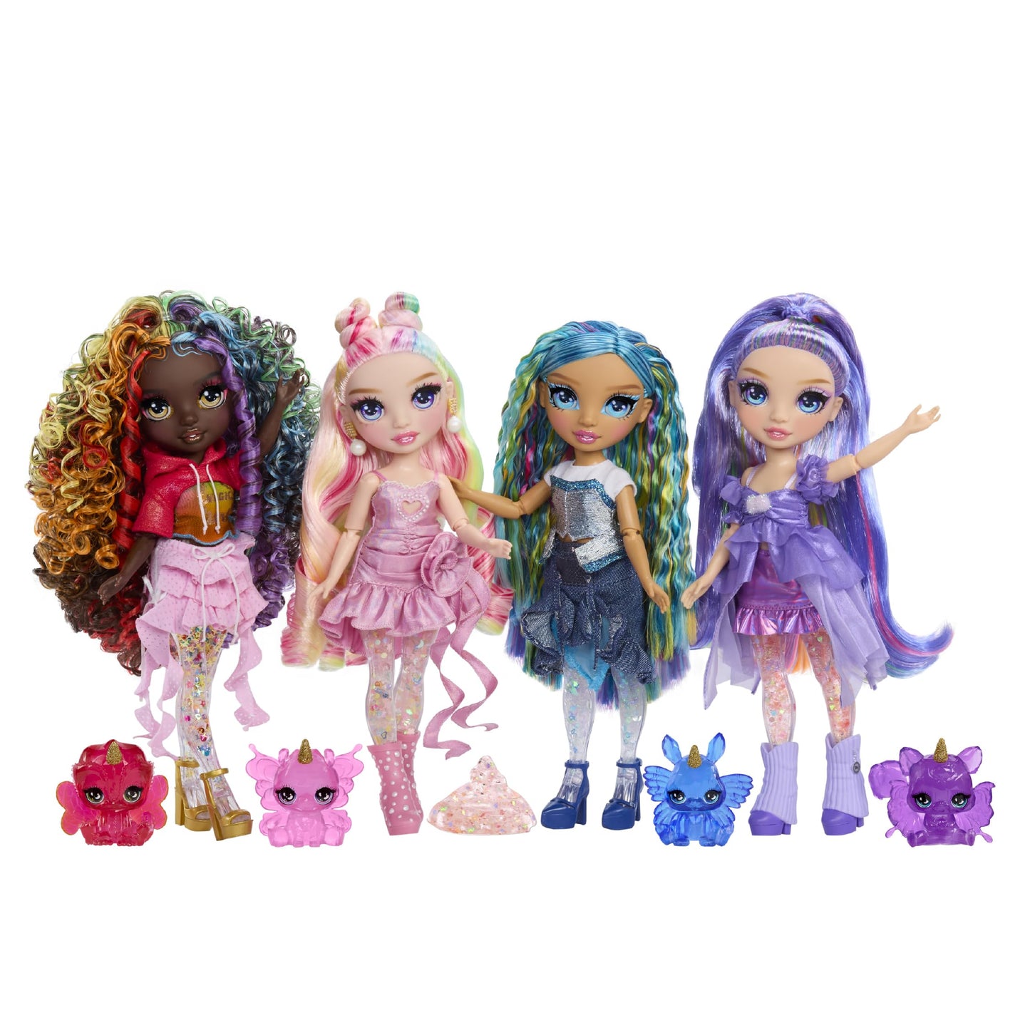 Rainbow High Rainbow Shimmers cu Slime - Skyler, Albastru - 28 cm Păpușă de Modă cu 1 Set de Slime și 1 Pisicuță de Companie