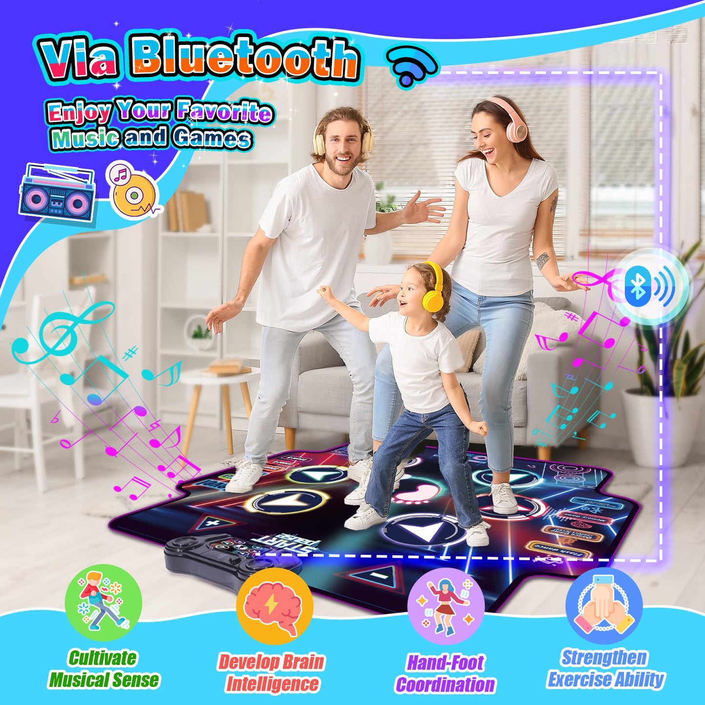 SUPPOU Saltea dans LED, 4 moduri, 5 niveluri dificultate