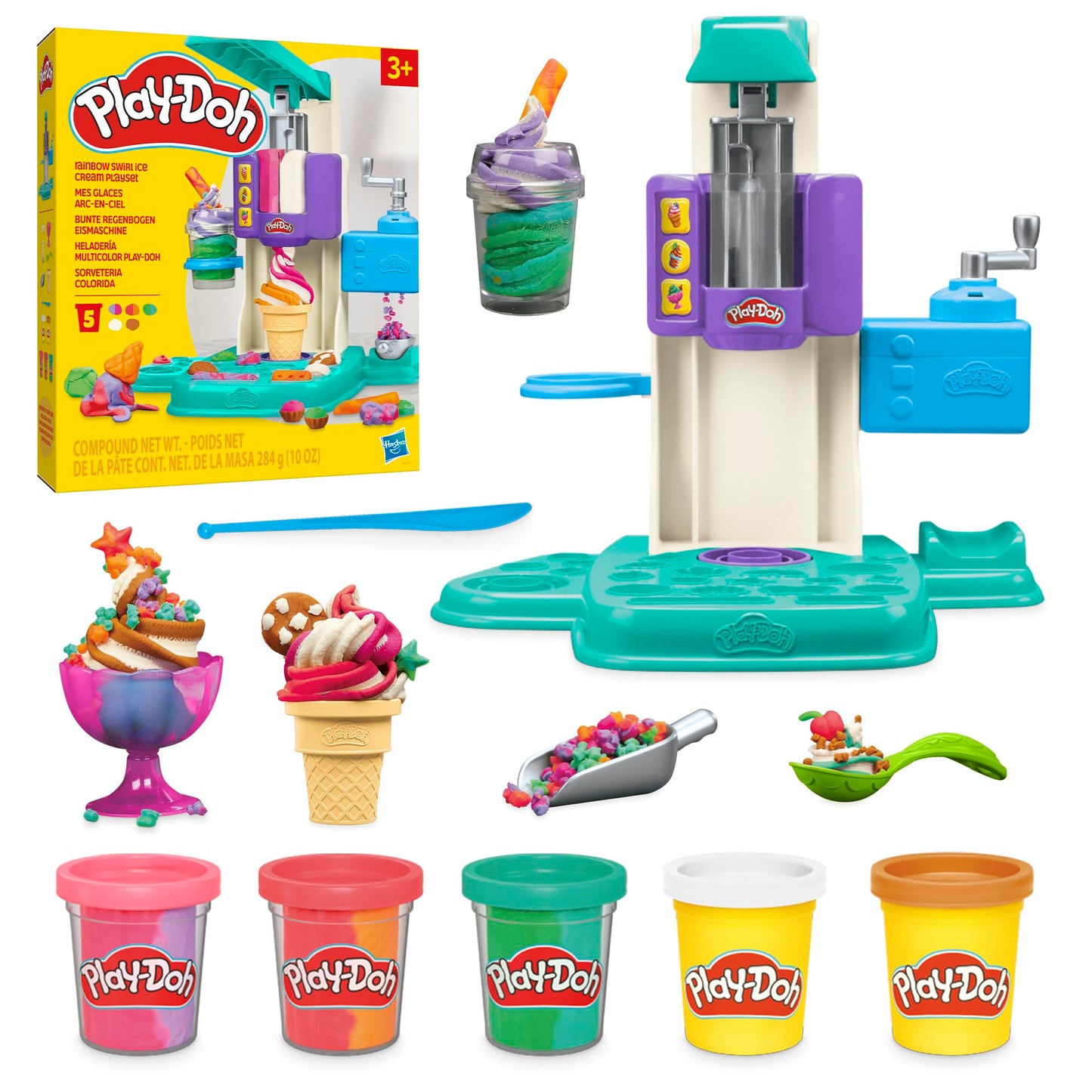 Play-Doh Mașină de înghețată, set modelare, 3+ ani