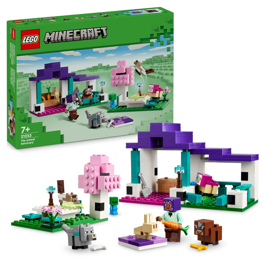 LEGO Minecraft 21253 Adăpost de Animale, 7+ ani