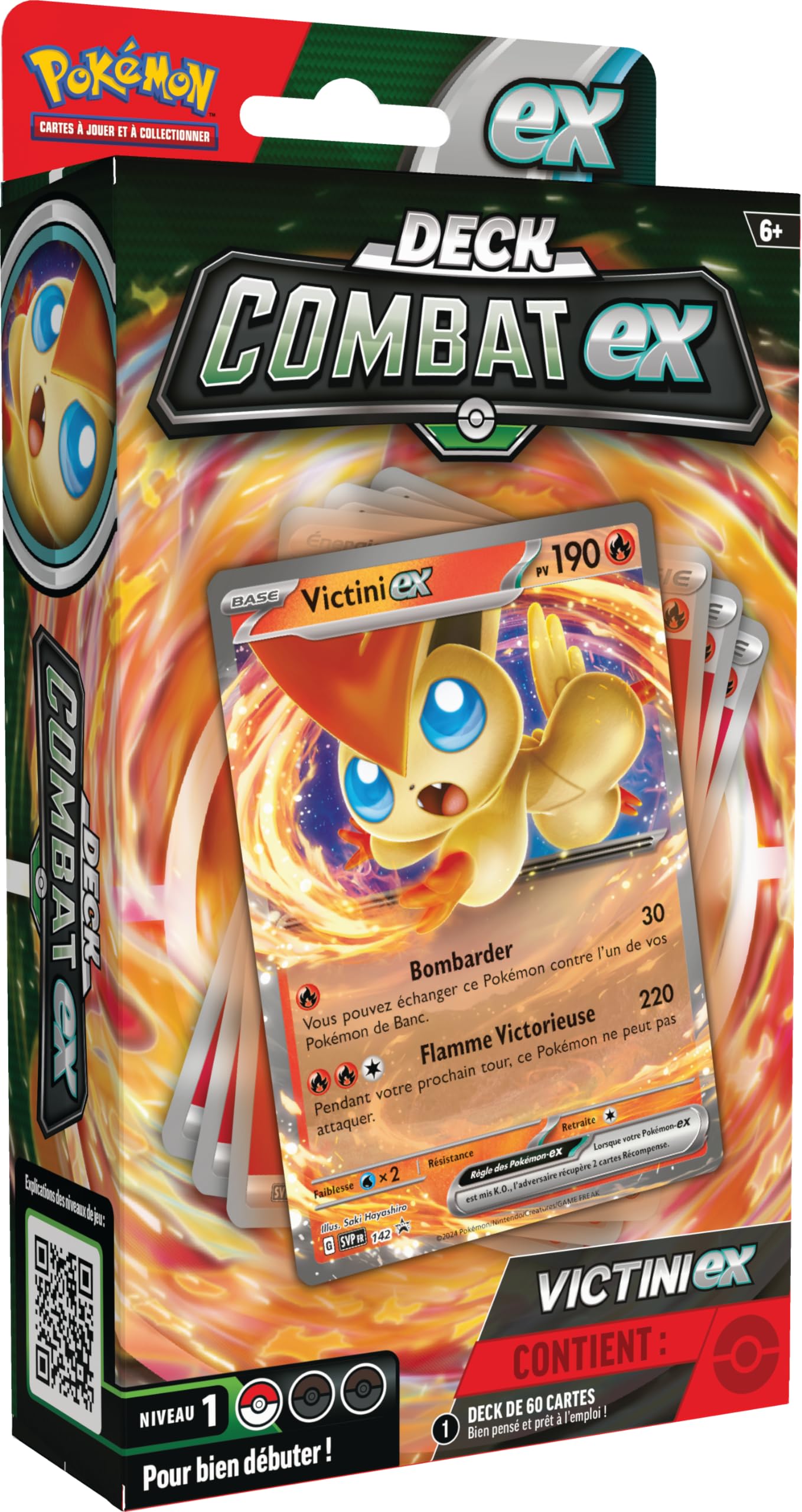 Pokémon Combat Victini-ex Set de cărți cu 60 de cărți gata de joc