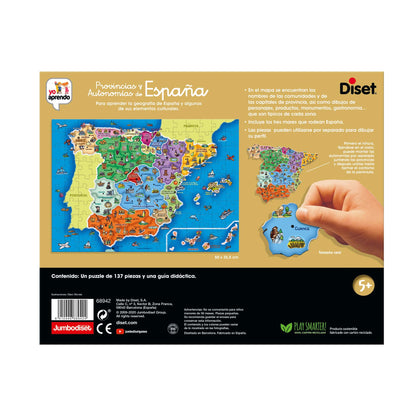 Diset - Provincii și Autonomii din Spania, Puzzle educativ pentru a învăța geografia Spaniei de la 5 ani