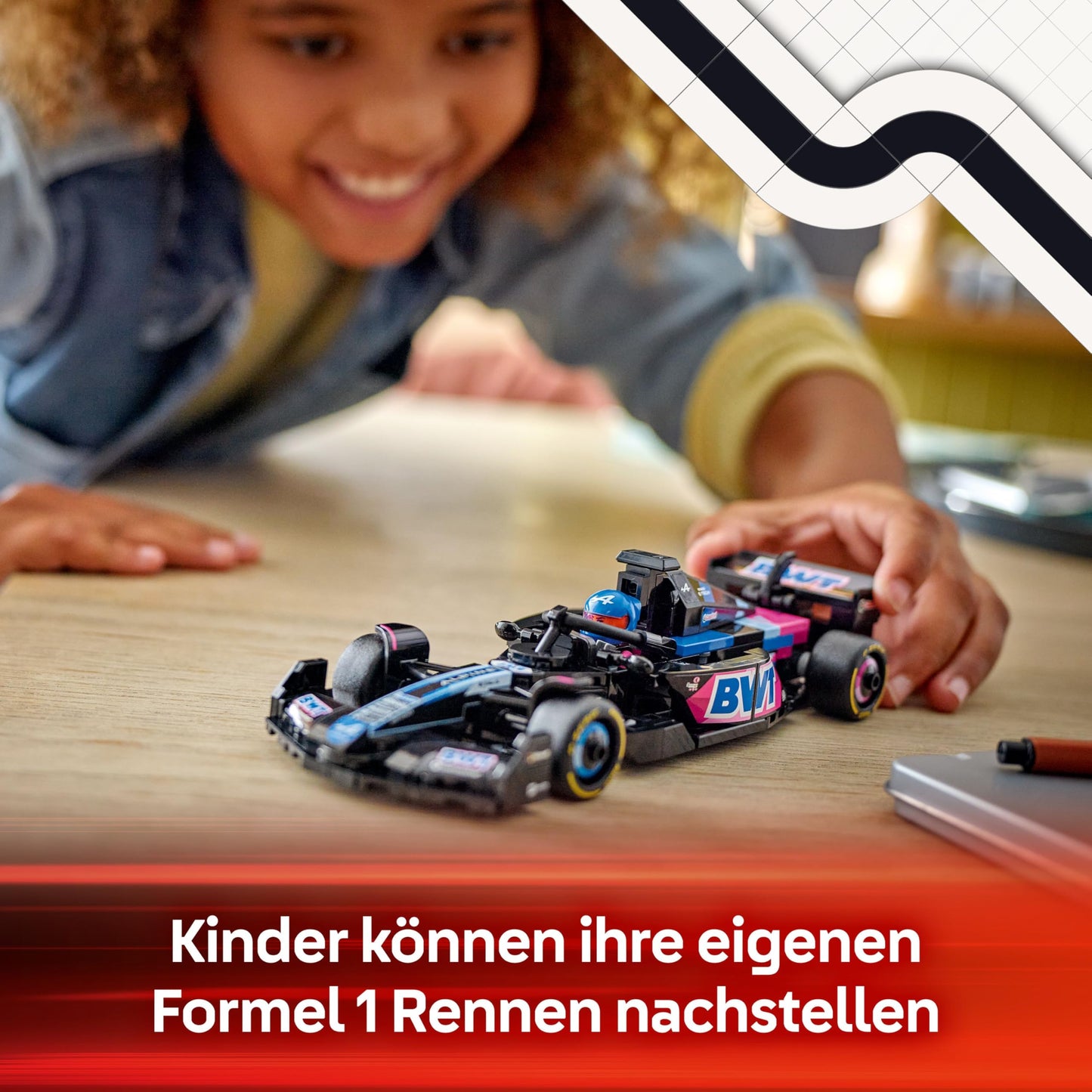 LEGO Speed Champions A524 Set de construcție Mașină de curse Alpine F1 cu 258 piese de la 10 ani