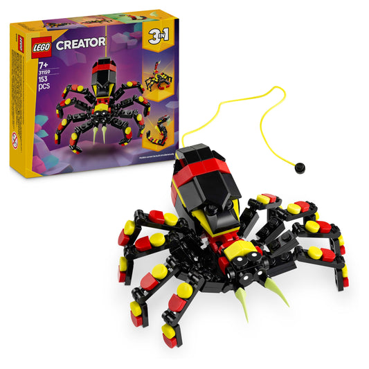LEGO Creator 3in1 Set de construcție animale sălbatice: Păianjen surpriză cu 3 modele de construit 7+ ani