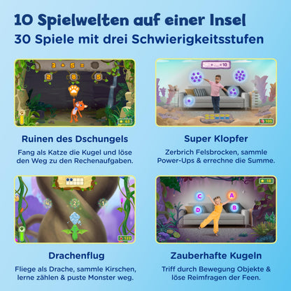 VTech LeapMOVE Consolă de jocuri interactive cu mișcare pentru copii de la 4 ani (limba germană)