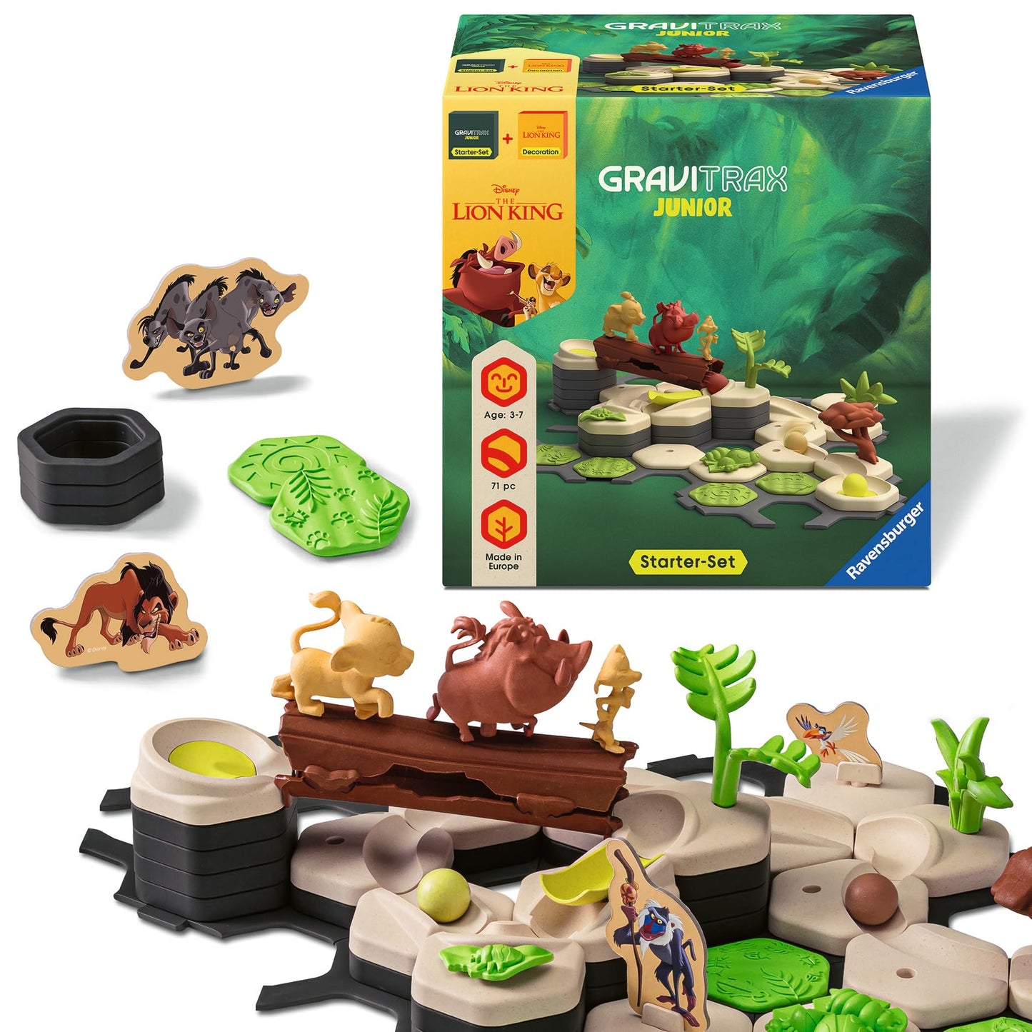 Ravensburger GraviTrax Junior Set de start cu bile Disney Regele Leu 3+ ani