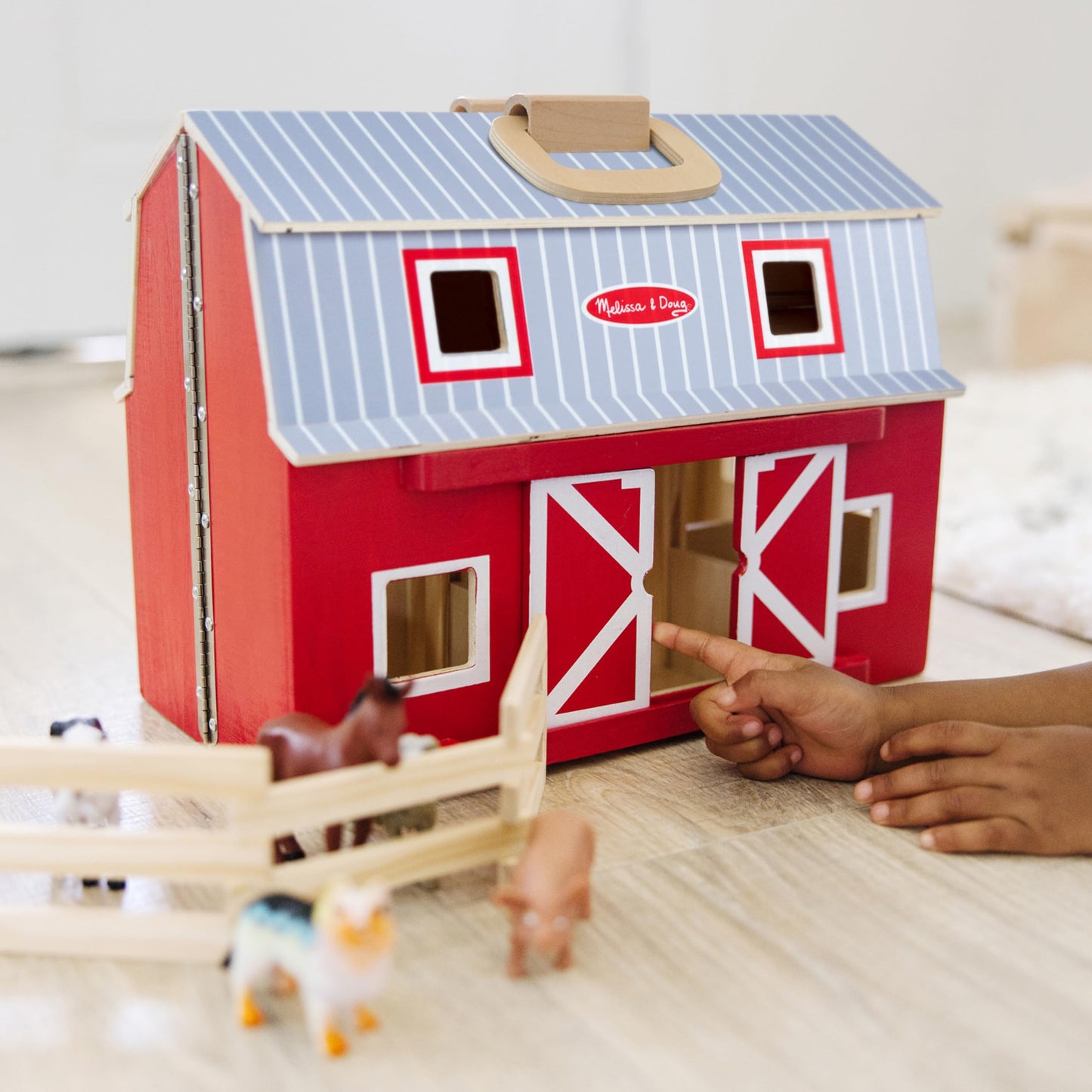 Melissa & Doug 3700 Grajd din lemn pliabil, 3+ ani